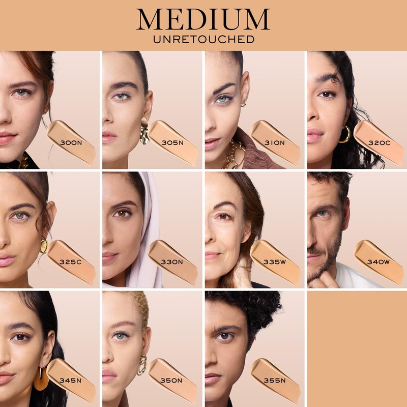 Lancôme Teint Idole Ultra Wear Natural Matte Foundation- Longwear, Medium-Full Coverage, Natural Finish, Waterproof & Hydrating - 305N (Medium Skin with Neutral/Peachy Undertones), 1 Fl Oz