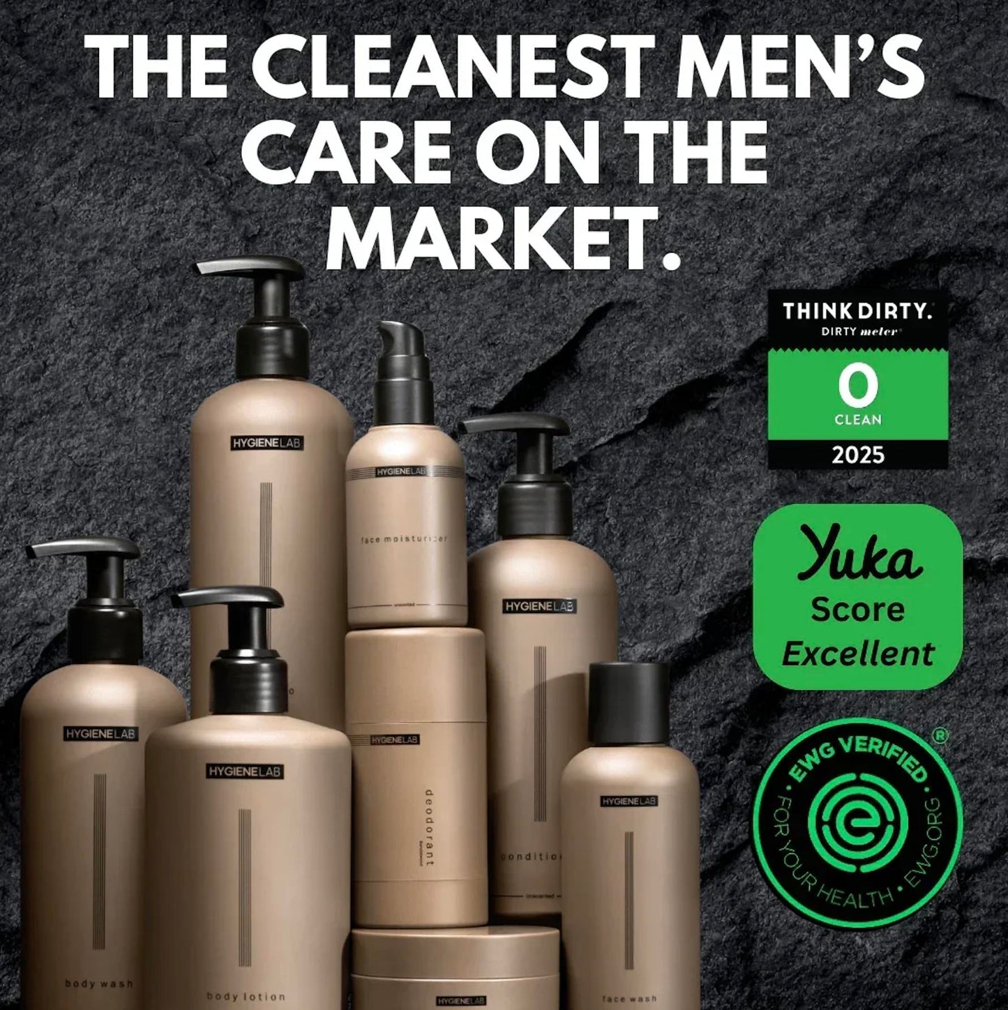 HygieneLab Fragrance-Free & Unscented Deodorant for Men – EWG Verified, Aluminum-Free, Non-Toxic Odor Protection for Sensitive Skin