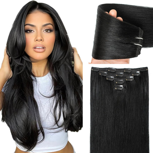 Clip in Human Hair Extensions for Women Balayage Walnut Brown to Ash Brown Mix Light Blonde Ombre Natural Straight Remy Clip ins Real Human Hair Double Weft Clip on Hair Extensions 14 Inch 60G 5 PCS