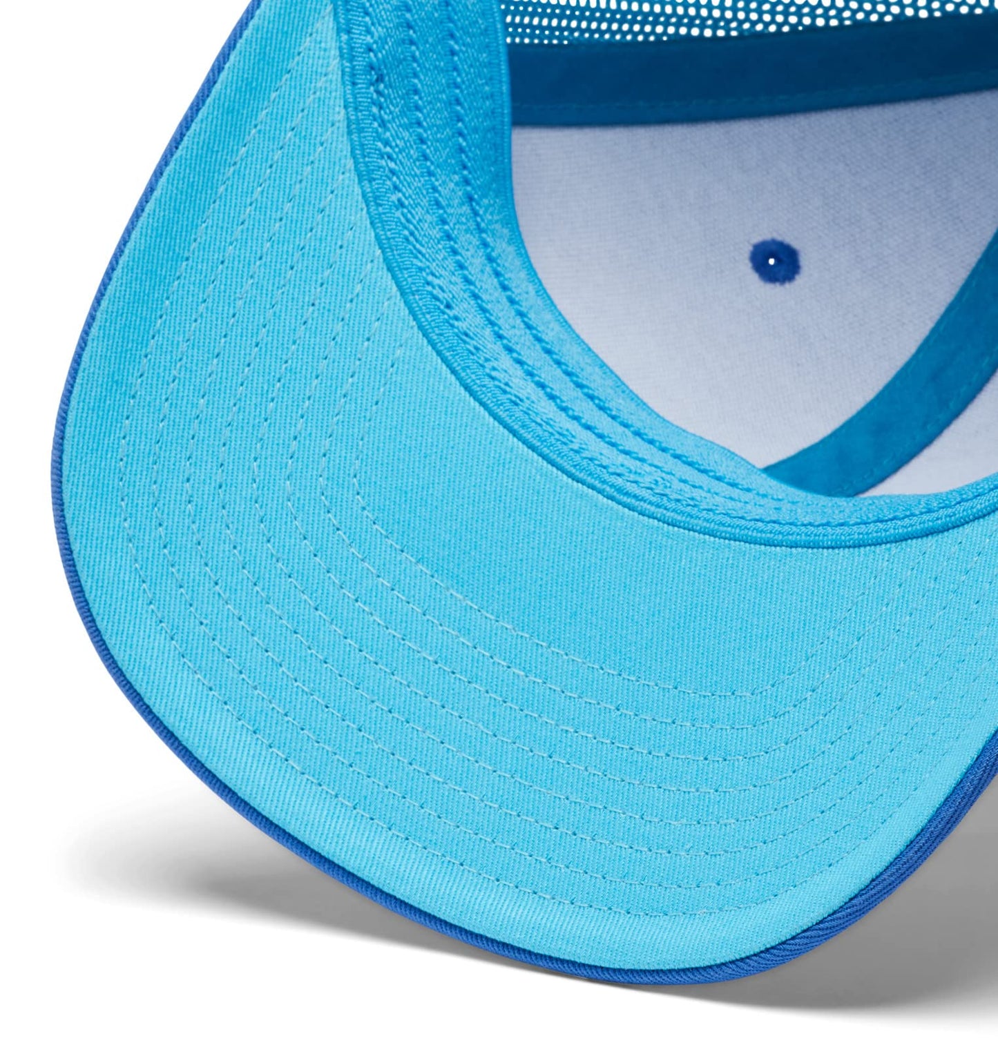 Columbia Unisex PFG Logo Mesh Ball Cap - High Crown, Vivid Blue, XX-Large