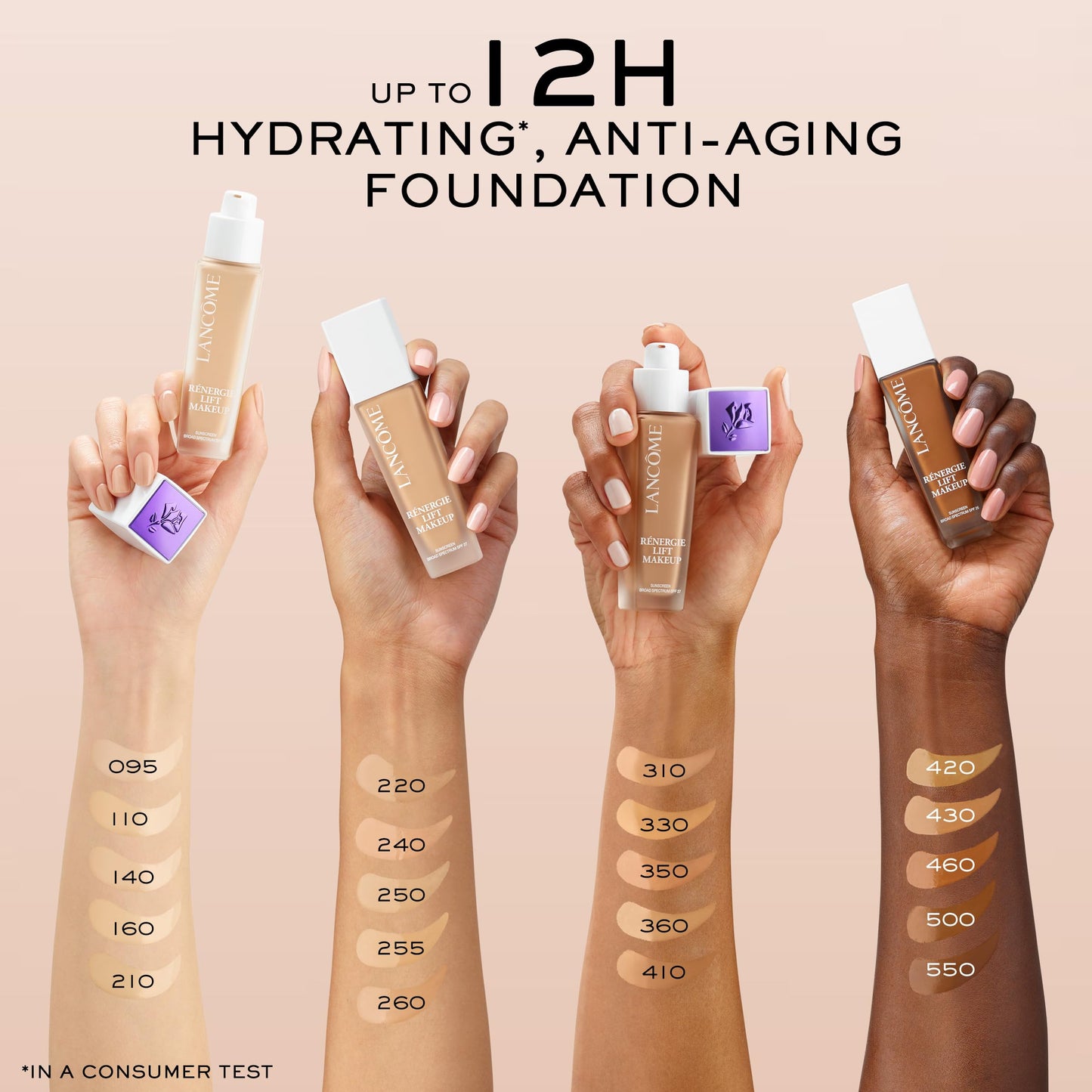 Lancôme Renergie Lift Makeup Foundation - Lightweight & Hydrating Formula, Medium-Full Coverage, SPF 27, Anti-Aging, Lifting & Firming, Up to 12H Wear - 220