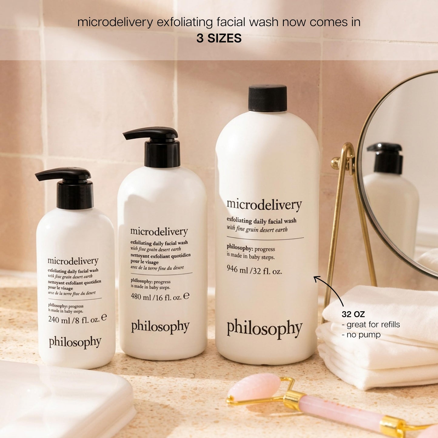 philosophy microdelivery exfoliating daily facial wash - with fine grain desert earth & gentle amino acids - scrubs away impurities & dead skin cells to alleviate dryness and rough texture