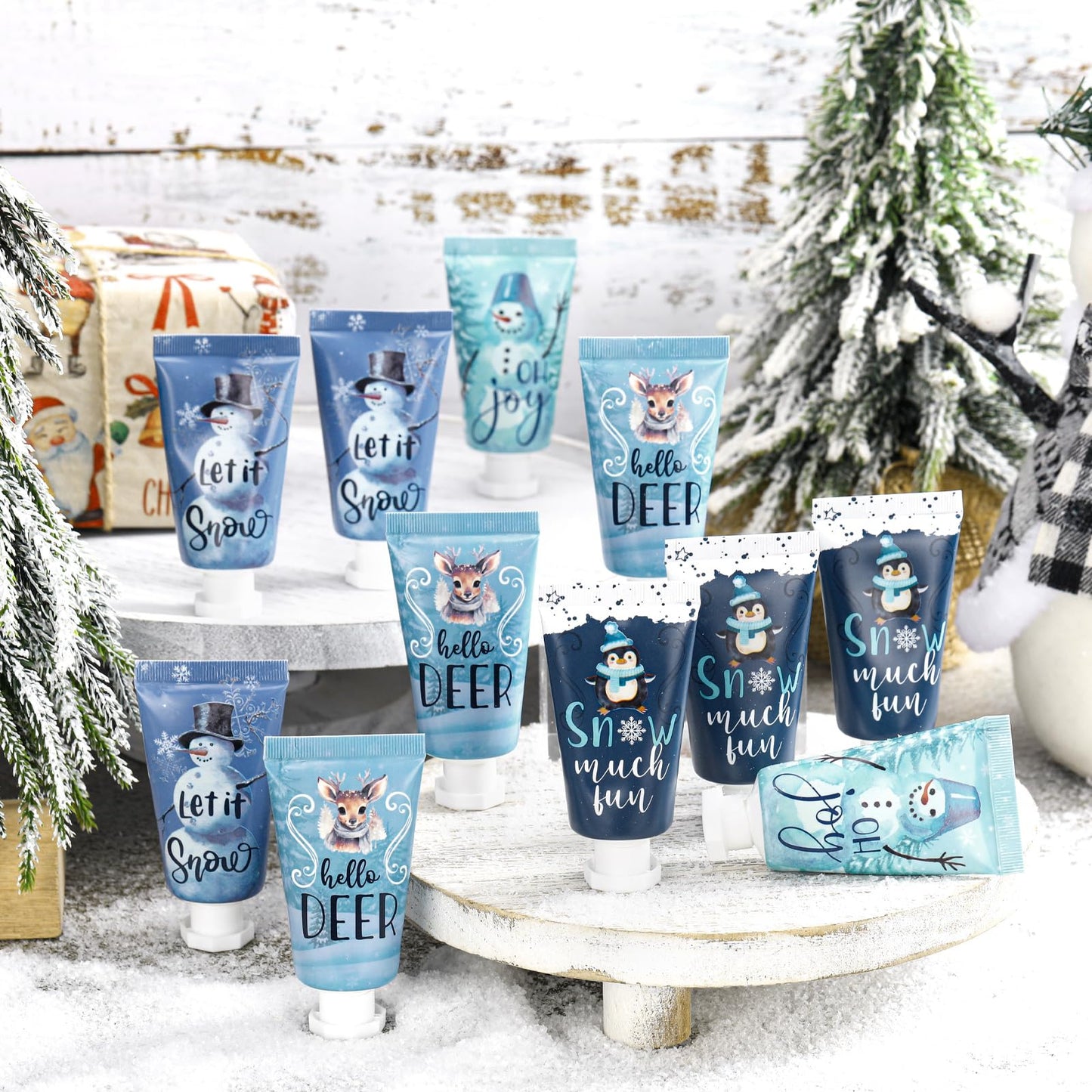 Dansib 36 Winter Hand Cream Bulk Winter Holiday Hand Lotion Party Gifts for Women Moisturizing Cracked Care Scented Lotion 1.1 Fl oz Travel Size Dry Skin Xmas Stocking Stuffers Men Coworkers
