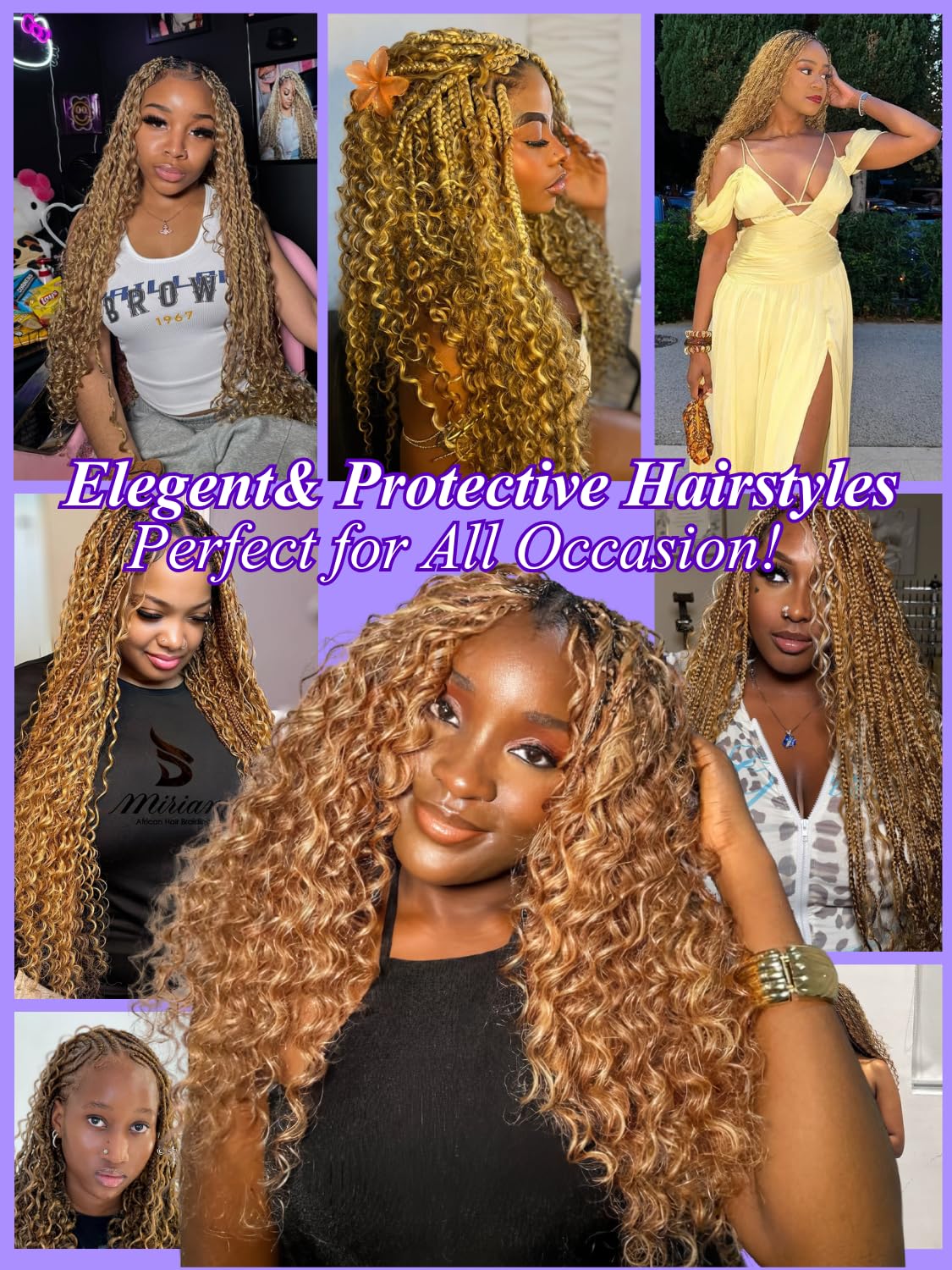 Enaiiby Color 27 Bundles Human Hair 50g 26 Inch, Blond Braiding Hair Loose Deep Wave Bundles Human Hair for Braiding Curly Hair Bulk, 12A No Weft 100% Real Virgin Hair Honey Blonde Boho Hair