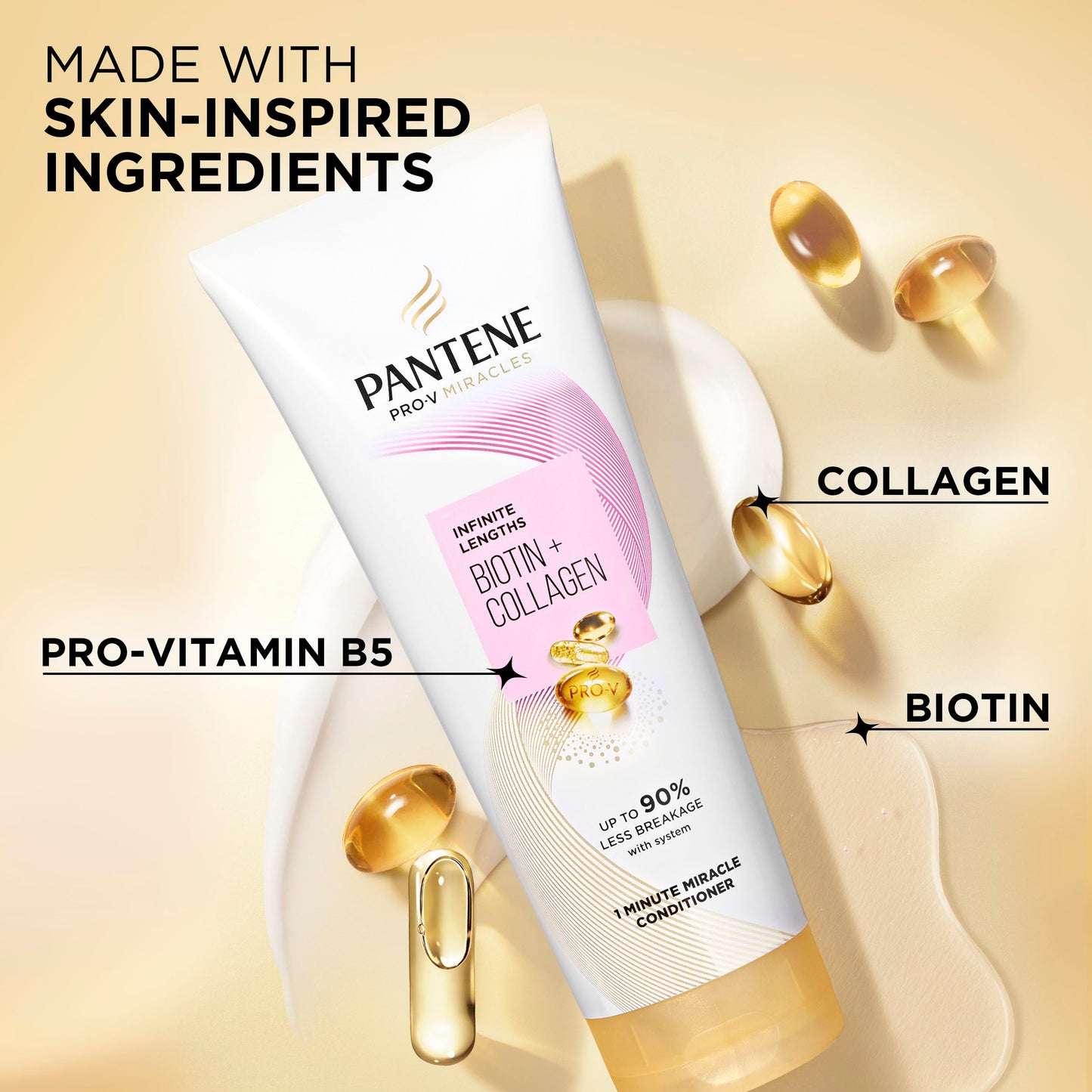 Pantene Pro-V Miracles Infinite Lengths Biotin + Collagen 1 Minute Miracle Conditioner 10.9 FL OZ