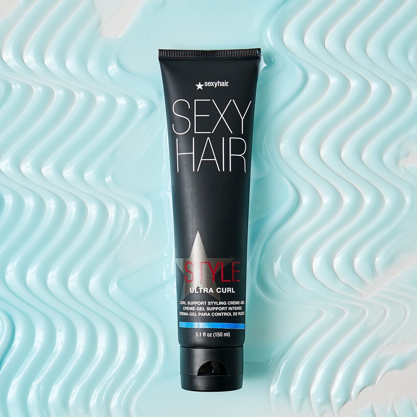 SexyHair Style Ultra Curl Support Styling Crème-Gel, 5.1 Oz | High Control | Adds Definition and Long-Lasting Shape