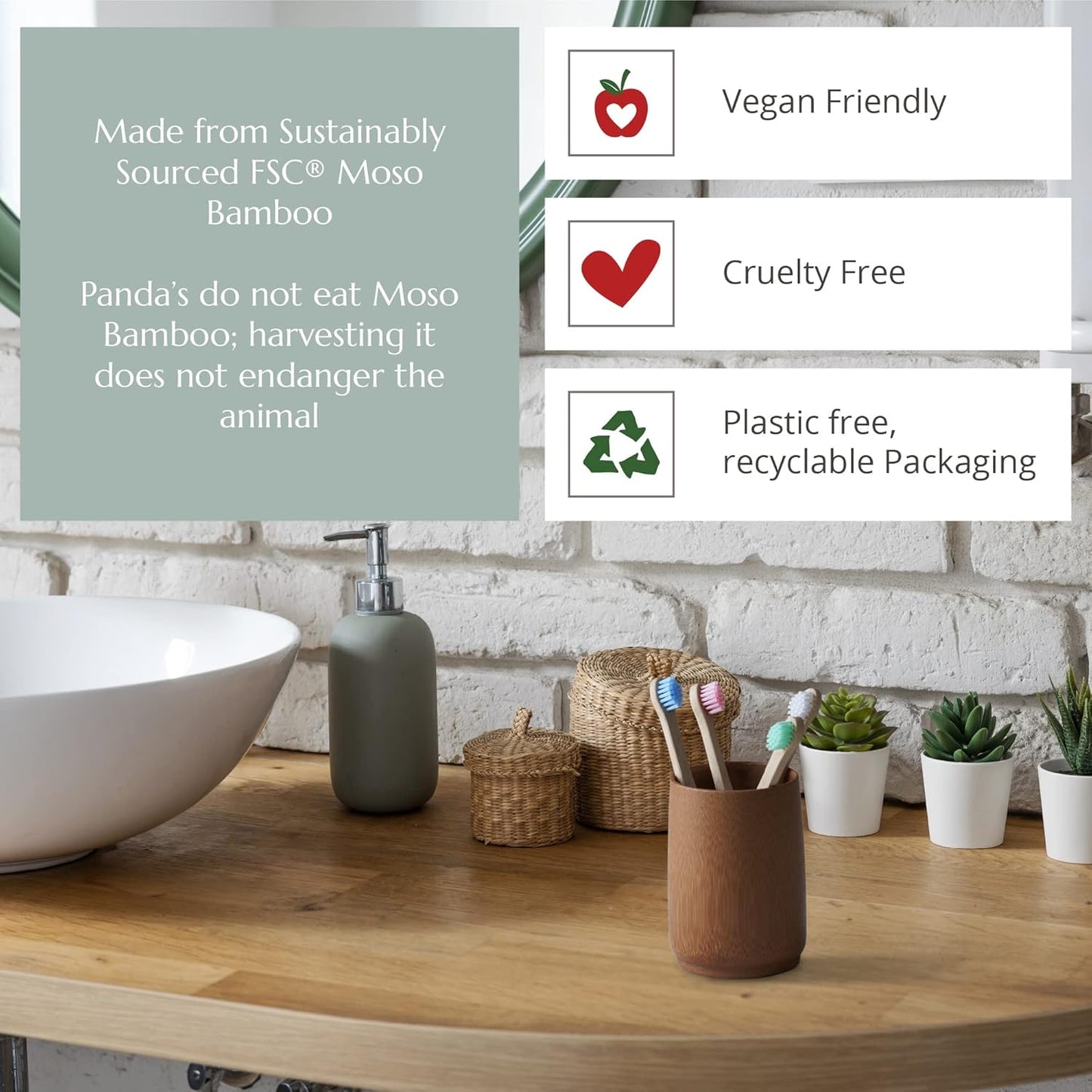 Organic Baby Bamboo Toothbrushes - 4 Pack with Soft Bristles | 100% Compostable & BPA-Free | Vegan-Friendly
