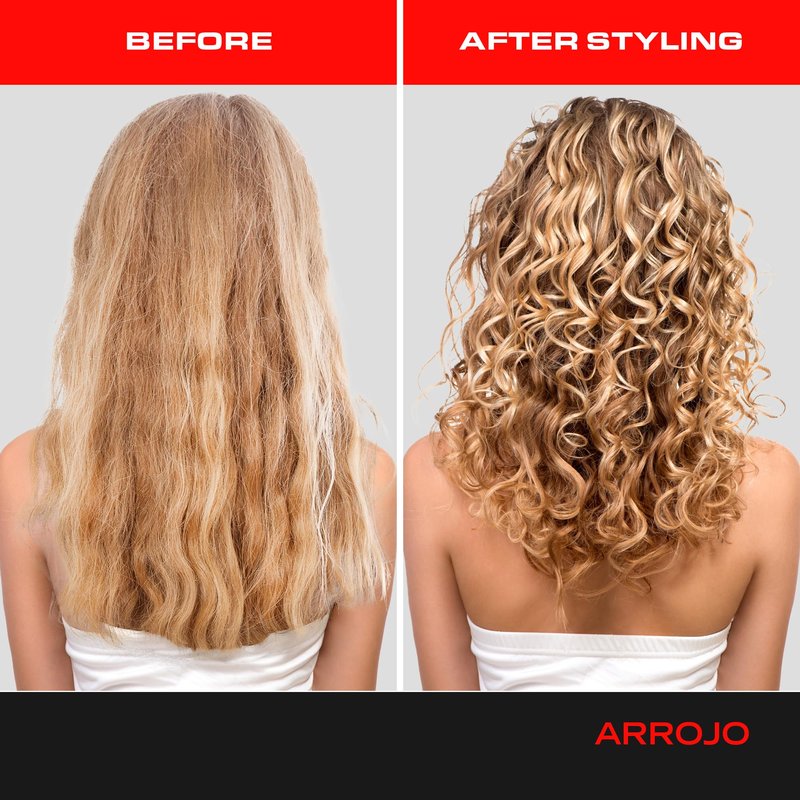 Arrojo Curl Defining Gel, 5.1 fl oz – Moisture-Rich, Firm Hold Wavy & Curly Hair Gel - Paraben-Free & Sulfate Free & Cruelty-Free Frizz & Heat Damage Protection
