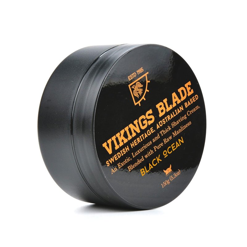 VIKINGS BLADE Luxury Shaving Cream - Black Ocean Scent, Silky Smooth Foam for a Refreshing Shave