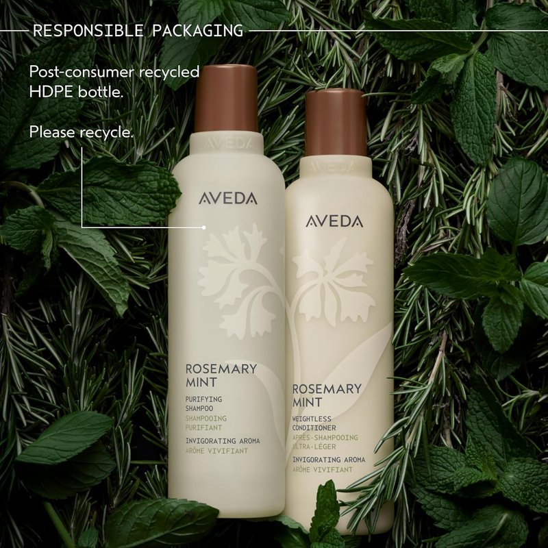 Aveda Rosemary Mint Purifying Shampoo - Clarifying Formula for Normal to Oily Hair | 97% Naturally Derived, Invigorating Aroma