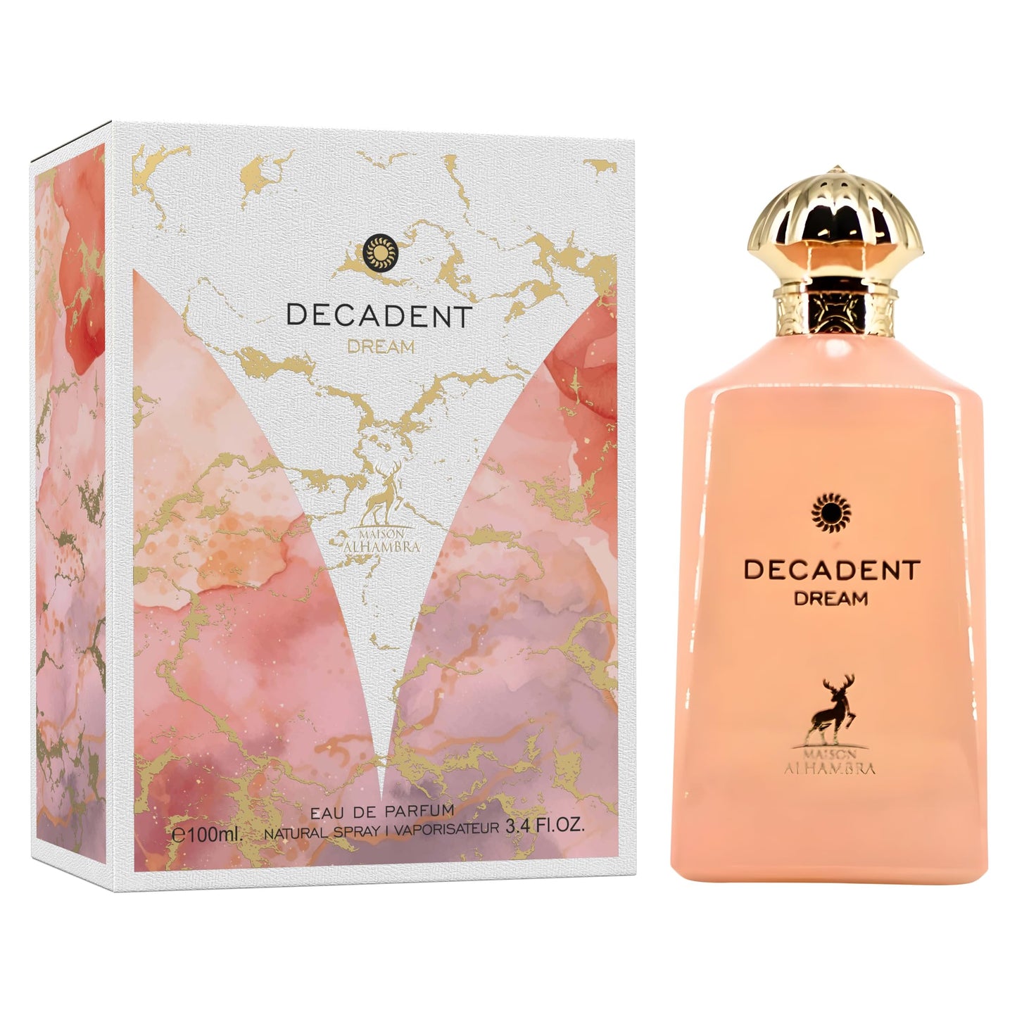 Maison Alhambra Decadent Dream Eau De Parfum Spray - 100Ml (3.4 oZ), Sweet Floral Blend with Warm Resinous Depth & Creamy Opulent Finish, Long-Lasting Fragrance for Women & Men