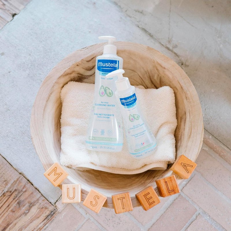 Mustela Baby Cleansing Water | No-Rinse Micellar Formula with Avocado & Aloe Vera - Gentle for Face, Body & Diaper - 1 or 2-Pack Options