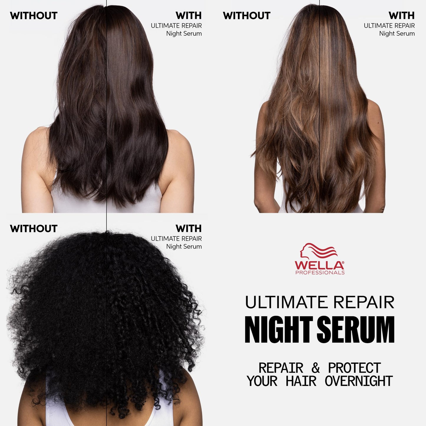 Wella Professionals ULTIMATE REPAIR Night Hair Serum | Protection Against Night Stressors for All Hair Types | 3.2 Fl Oz - Packaging May Vary