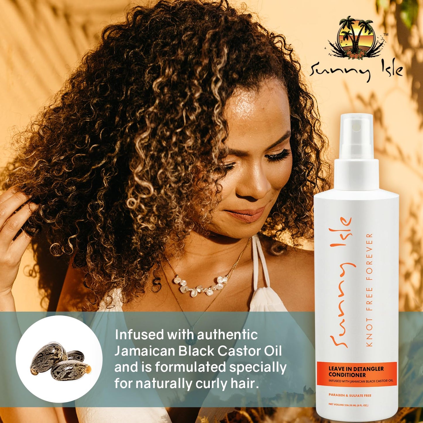 Jamaican Black Castor Oil Leave-In Detangler & Conditioner - 8oz | Moisturizes, Softens & Eliminates Frizz