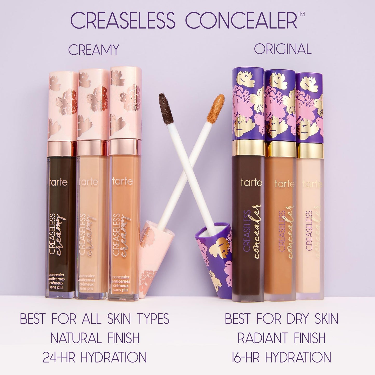 tarte creaseless creamy full-coverage concealer – Waterproof Hydrating Longwear, Niacinamide & Caffeine for covering Dark Circles & Blemishes, Vegan & Cruelty-Free, full size, 48G tan-deep golden