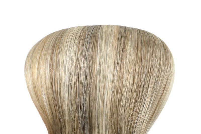 UGOTRAYS Clip in Hair Extensions Real Human Hair - 15 inch 70g Ash Blonde Mixed Bleach Blonde Straight 7pcs Double Weft - 100% Remy Human Hair Extensions #18p613 15inches