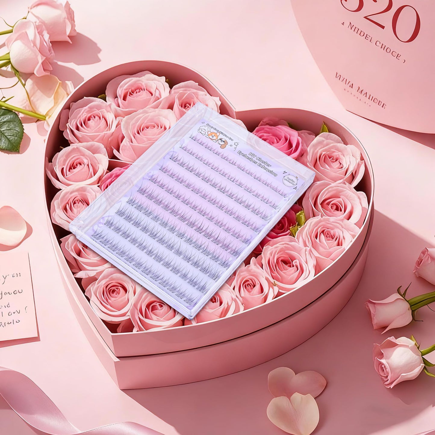 Self Adhesive Eyelashes, Individual Lashes Clusters for Natural Lash Clusters Kit, Pre Lash Glue Wispy Cluster Eyelash Extensions Kit Easy to Apply 120 PCs 8mm 9mm 10mm 11mm