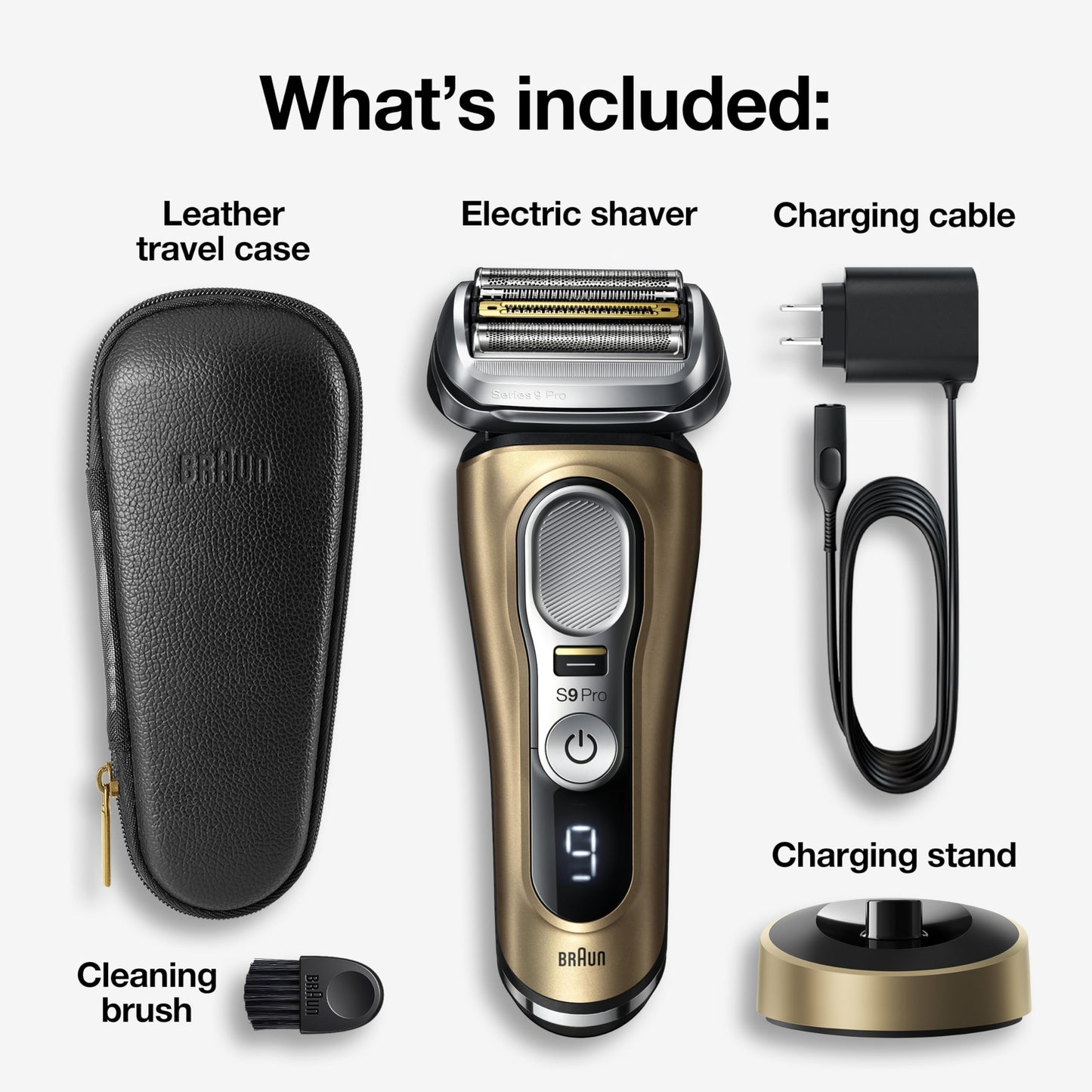 Braun Series 9 Pro 9419s Electric Shaver for Men, Wet & Dry Razor, Shaving Kit with 4+1 Head with ProLift Trimmer