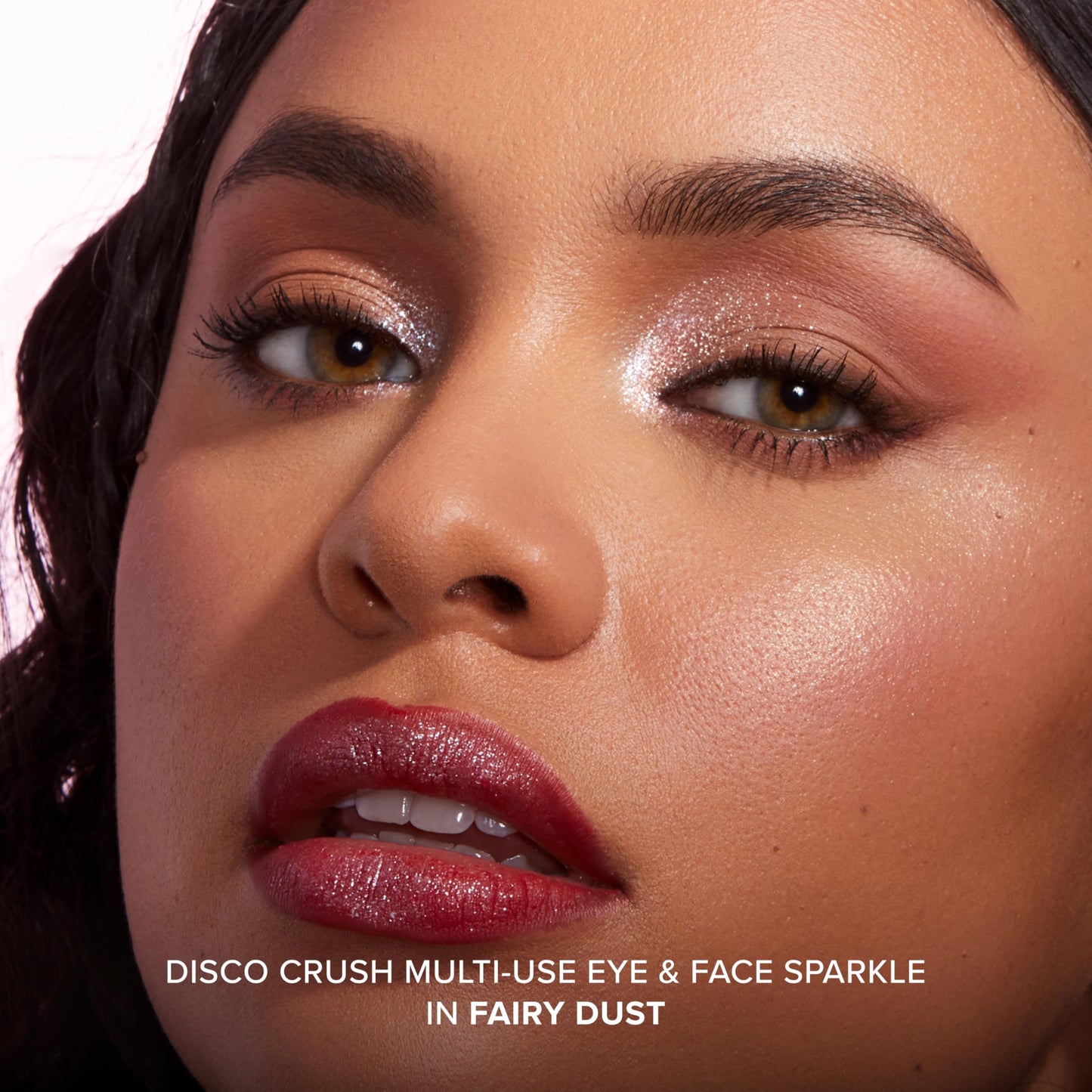Too Faced Disco Crush High Shine Glitter Multi-Use Eye + Face Sparkle | Creamy, Iridescent, Multichrome Face & Eyeshadow Glitter, 0.05 Ounce