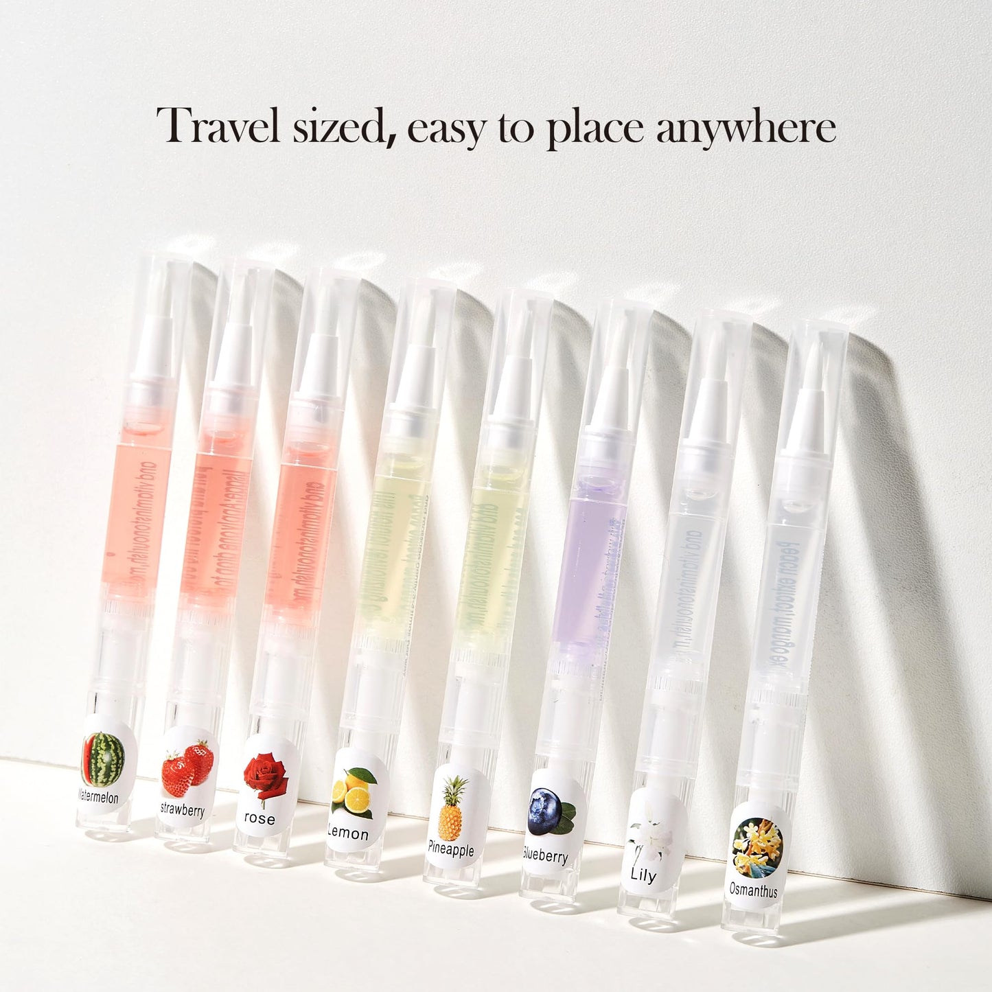 NOVAL Cuticle Oil Pen Set, 15 Pcs Scented Nail Care Pens for Dry Cuticles, Portable Brush Applicator, Travel Size Bulk Pack for Home and Salon Use