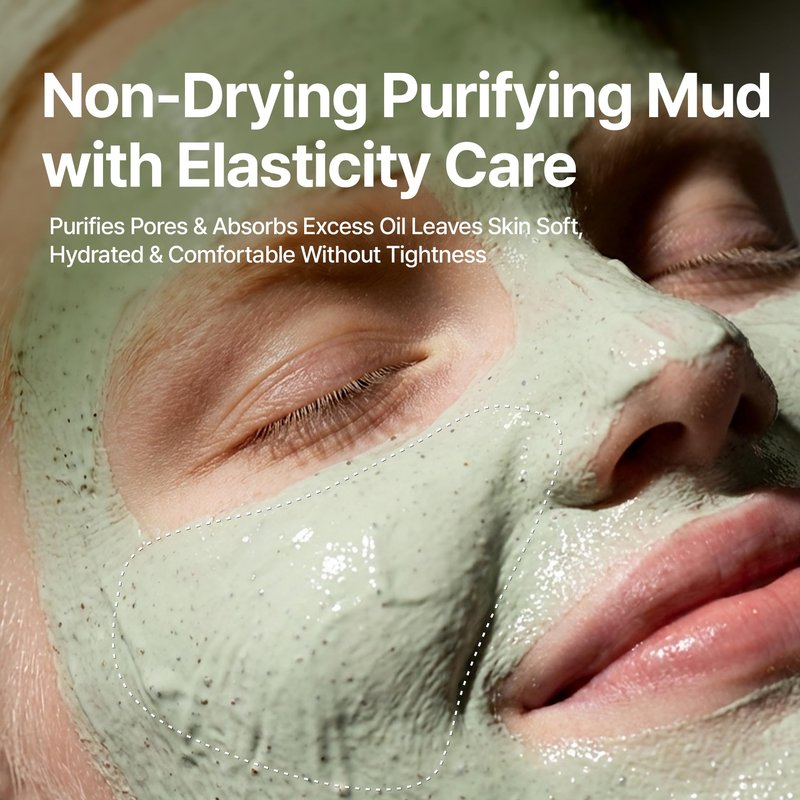 Loyly Green Mud Vegan Collagen Mask | Non-Drying Face Mask | Revitalizing Elasticity, Anti-Aging | Pore & Sebum Care | Calming & Nourishing | 18% Bentonite & Kaolin | Korean Skin Care (3.17 fl oz)