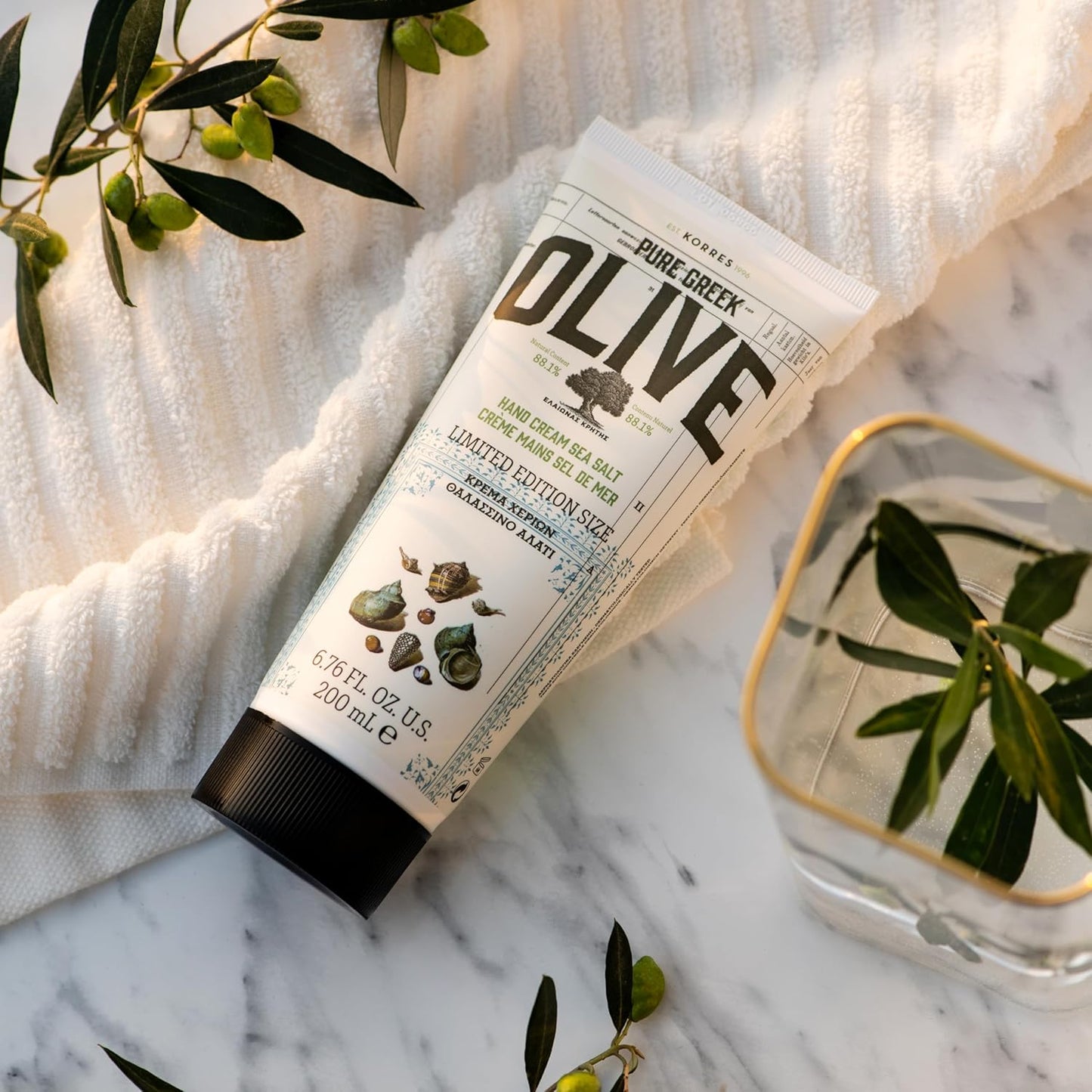 KORRES Olive Body Lotion - Hydrating Moisturizer with Vitamin E & Aloe | 6.76 fl oz for Dry Skin