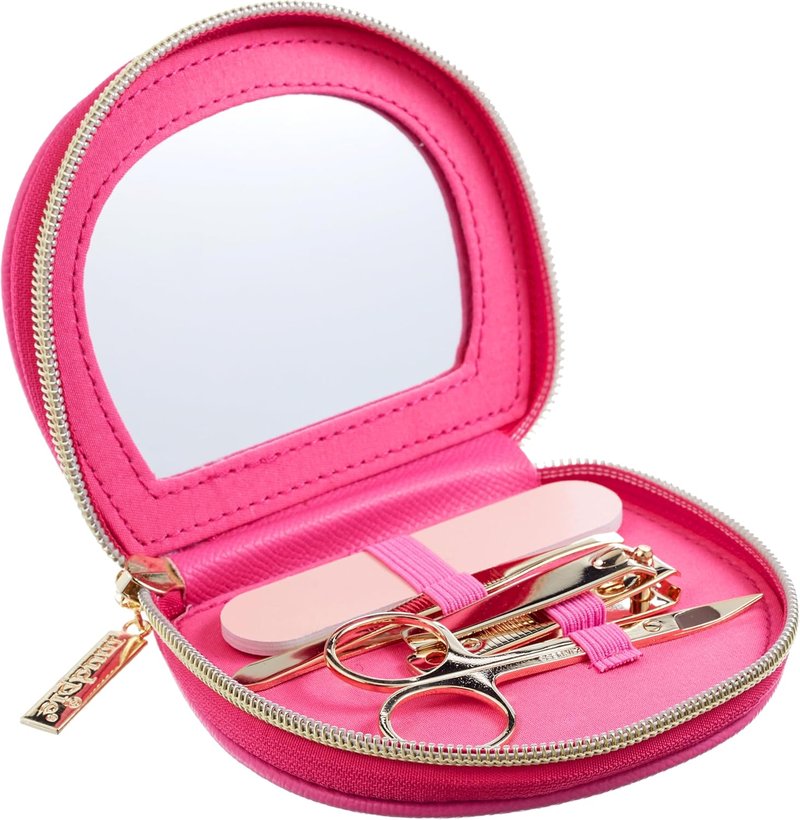 Manicure Kit - Hot Pink Nail Care Set | Perfect for Home Use, 4.5" x 3.5"
