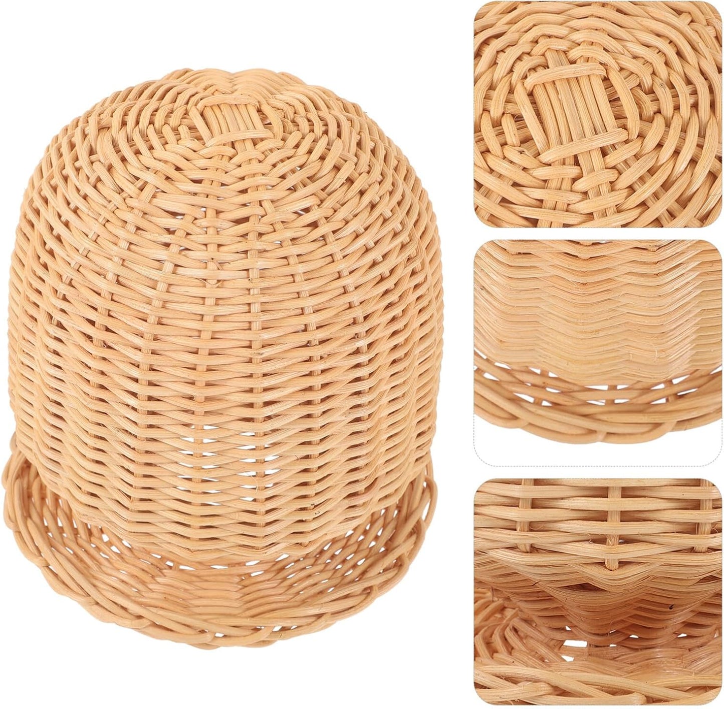 Rattan Hat Display Stand - Dome Shape Wicker Mannequin Head Holder for Hats & Wigs | Stylish Home Décor