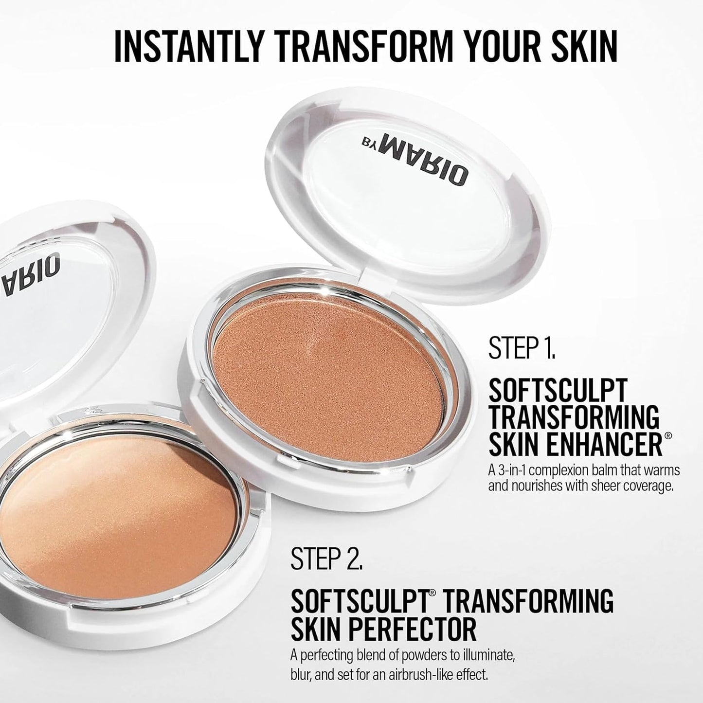 Makeup By Mario SoftSculpt Skin Enhancer | Medium 3-in-1 Cream Bronzer Balm, Dewy Finish, Non-Comedogenic