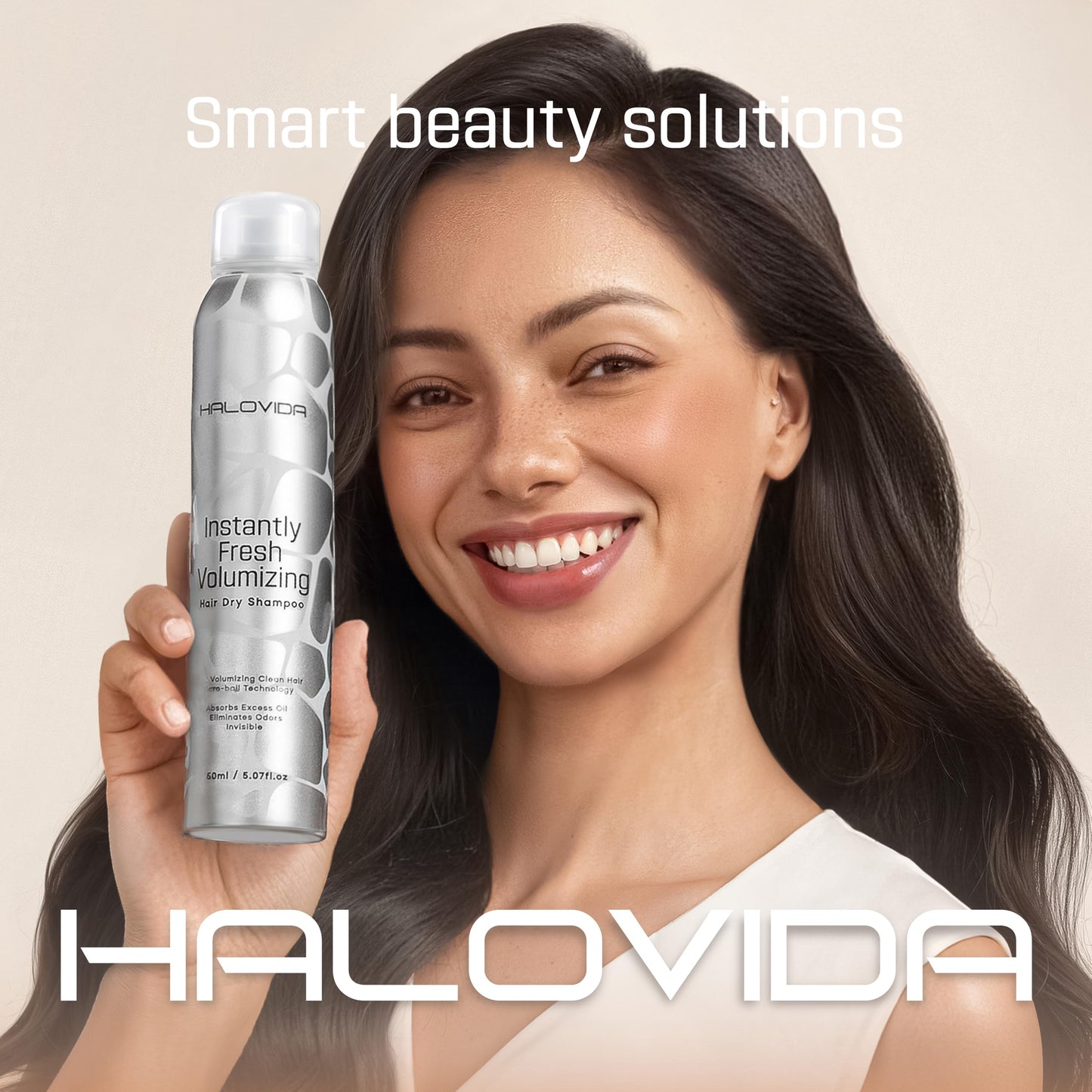 HALOVIDA Dry Shampoo for Women, Dry Scalp Shampoo Spray for Dark Hair
