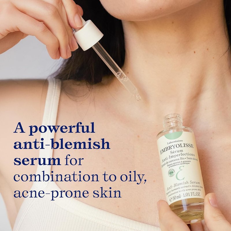 Embryolisse Anti-Blemish Face Serum - Target Pimples & Blackheads | 1.01 Fl Oz for Oily/Combination Skin