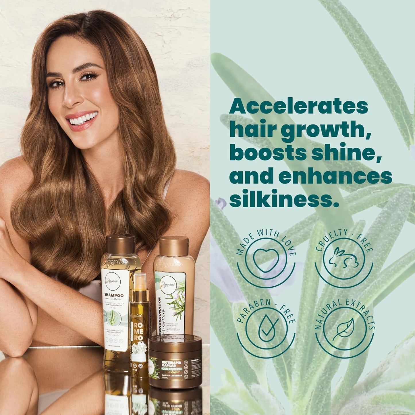 Rosemary Shampoo & Biotherapy Hair Mask - Hydrating & Strengthening Treatment for All Hair Types