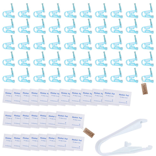 Tirdkid 50PCS Ear Piercing Kit - Disposable Safety Sterile Self Piercing Gun with Ear Studs and Aid Tool