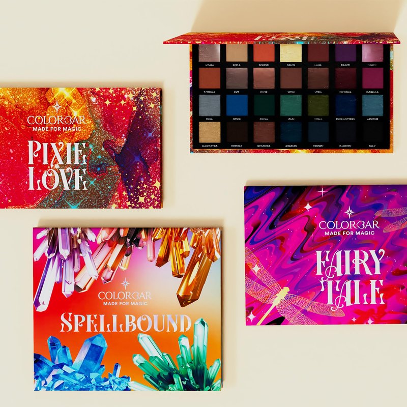 Colorbar Eyeshadow Palette - Richly Pigmented Glitter Eyeshadow - Crease-Proof and Velvety Smooth - Long-lasting Wear - Fairy Tale - 1 oz
