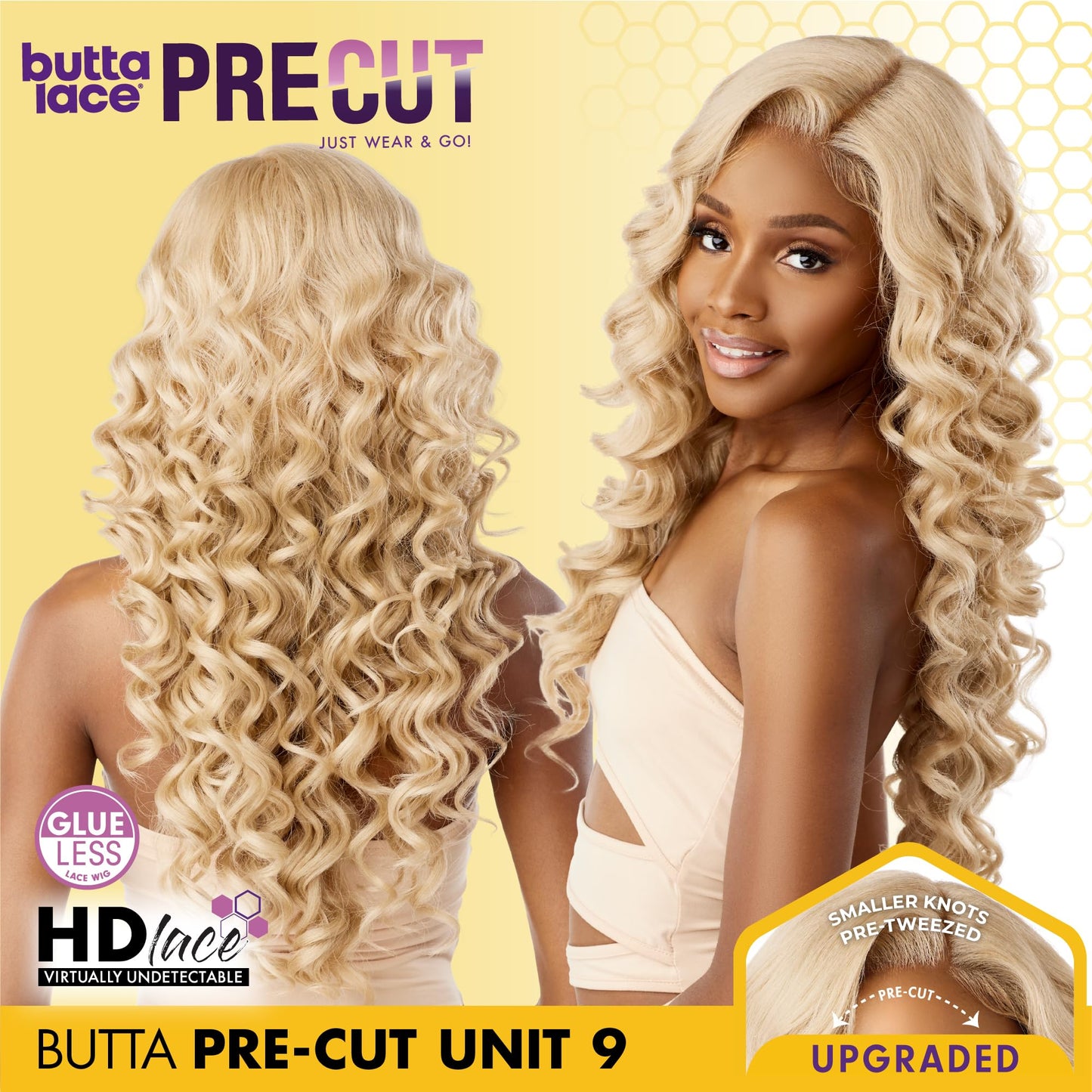 Sensationnel Butta Lace Precut Wigs - Unit 9 Glueless Extra Wide 5 Inch Deep Parting Synthetic Pre Tweezed Smaller Knot Hairline (COPPERBROWN)