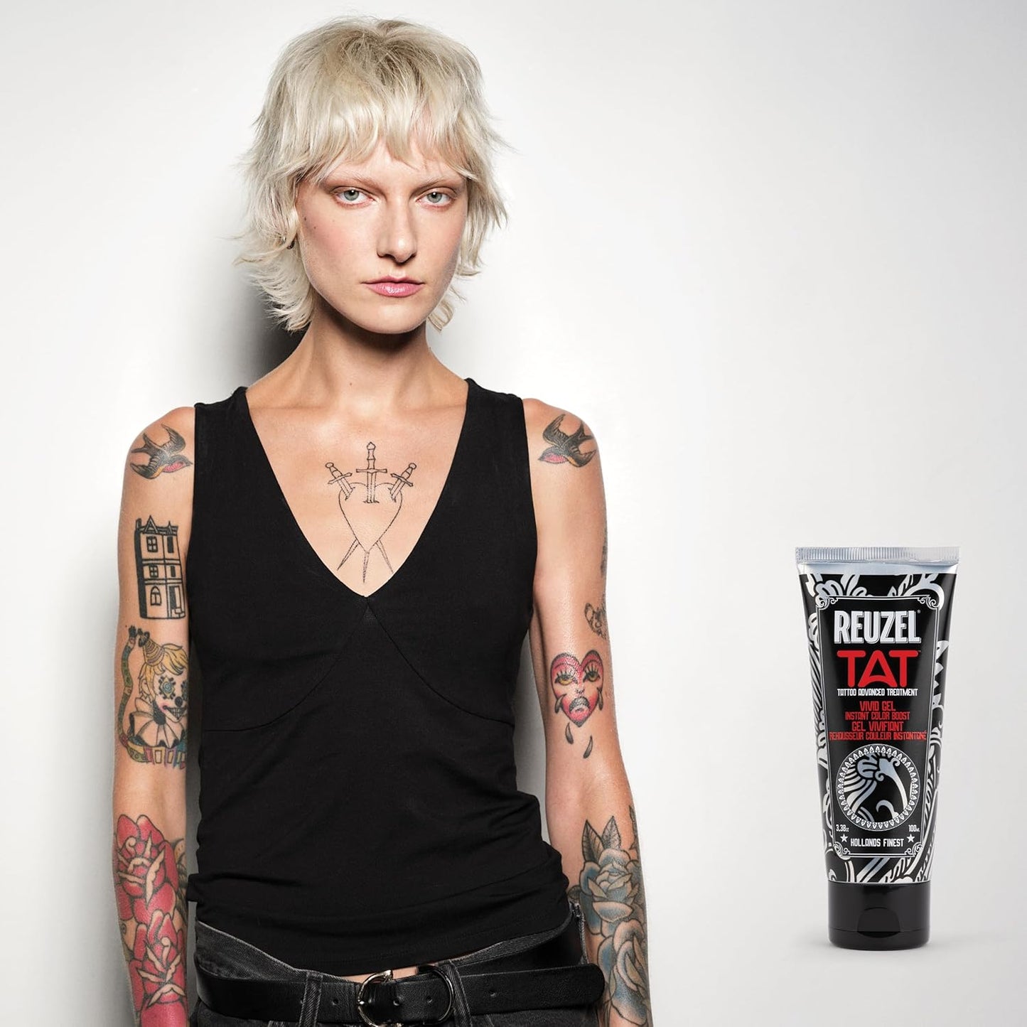 Reuzel Vivid Gel - Color Enhancement for Tattoos, Moisturizing & Soothing Vegan Formula | 3.38 oz