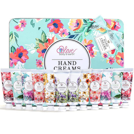 BODY & EARTH 12 Pack Hand Cream Gifts Set,Mothers Day Gifts Bulk for Mom,Moisturizing Hand Lotion Enriched with Shea Butter to Nourish Dry Hands Cream for Women,Teacher Appreciation Gifts Nurses Week