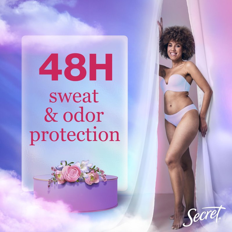 Secret Dry Spray Antiperspirant Deodorant for Women, 48hr Weightless Sweat & Odor Protection, Gentle on Skin, Delicate Rose Scent, 4.1 oz (Pack of 3)
