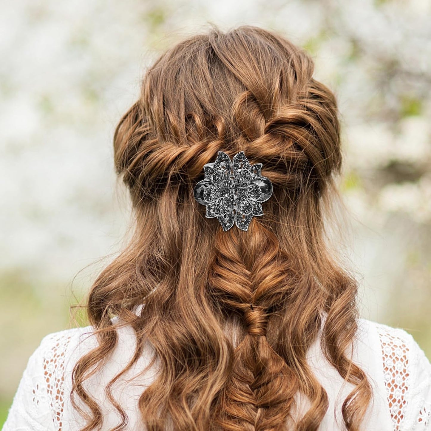 Mini Jaw Clips Set - Vintage Metal Crystal Hair Claws for Women | 3 Pcs Rhinestone Accessories