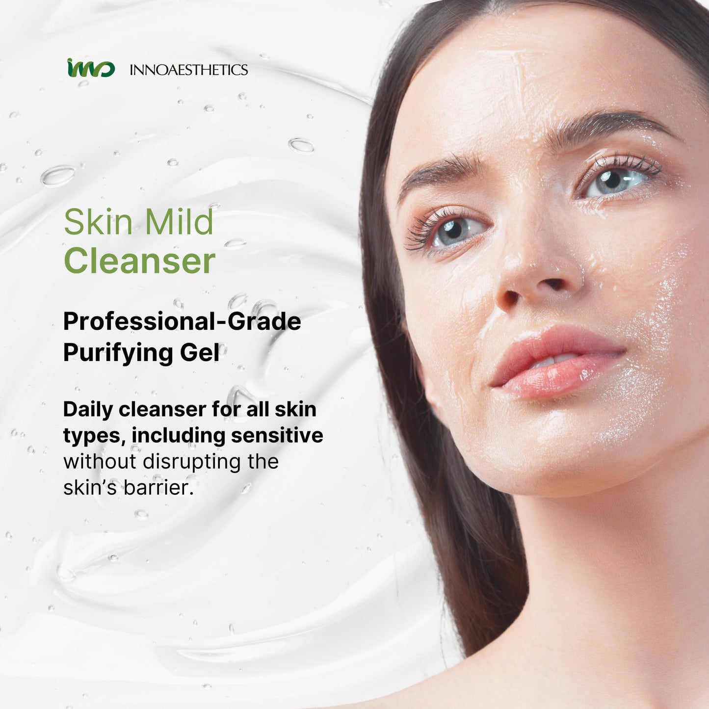 INNOAESTHETICS Soft Cleanser, Professional-Grade Purifying Gel, pH Balanced Daily Face Cleanser for Sensitive Skin, Formula 2712