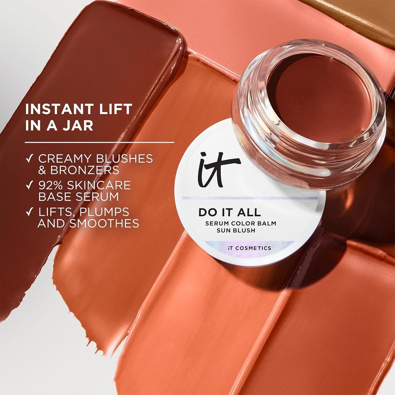 IT Cosmetics Do It All Serum Color Balm - Blendable Blush & Bronzer with 24HR Hydration | 0.63 oz