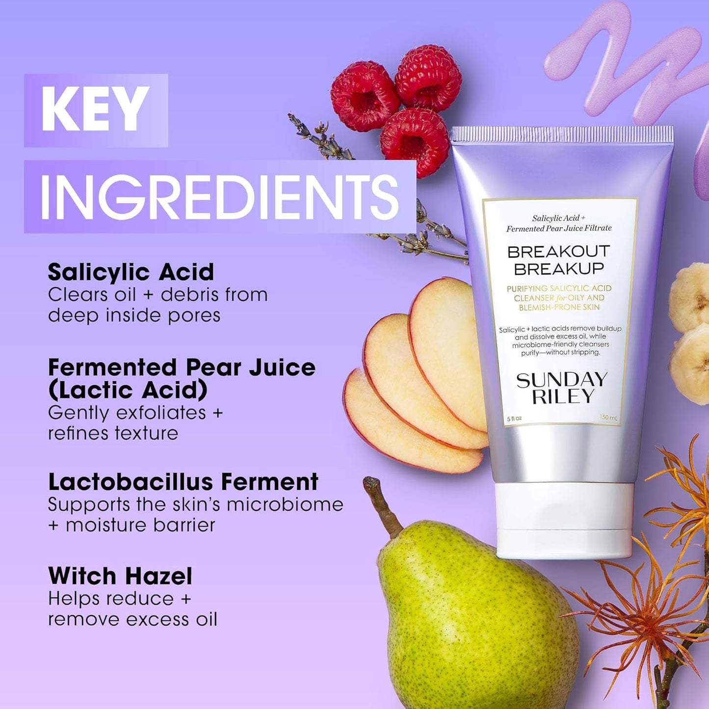 Sunday Riley Salicylic Acid Cleanser - Breakout Breakup for Blemish-Prone Skin | 5 oz