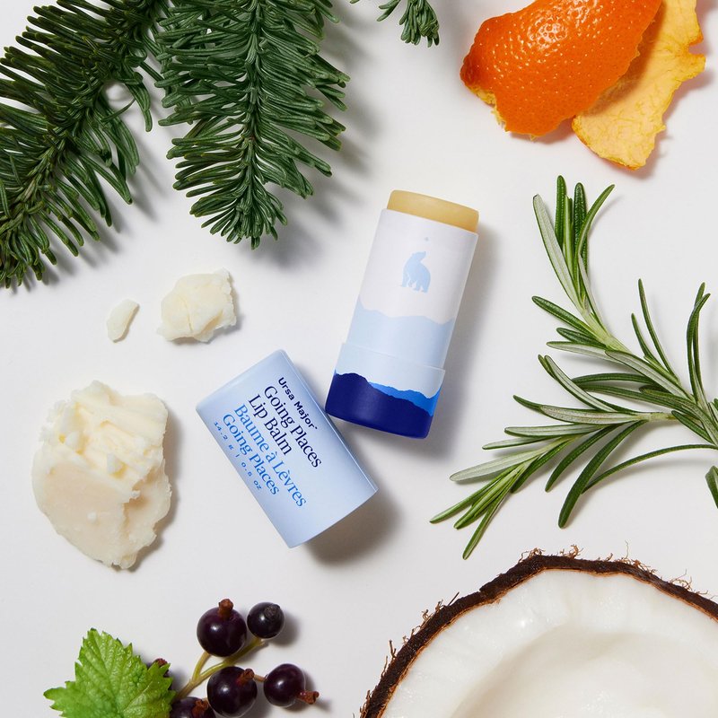 Ursa Major Going Places Lip Balm | Natural Lip Moisturizer for Cracked and Dry Lips | Hydrate, Soothe and Protect | Recyclable Cardboard Tube | 0.5 oz | 2-Pack
