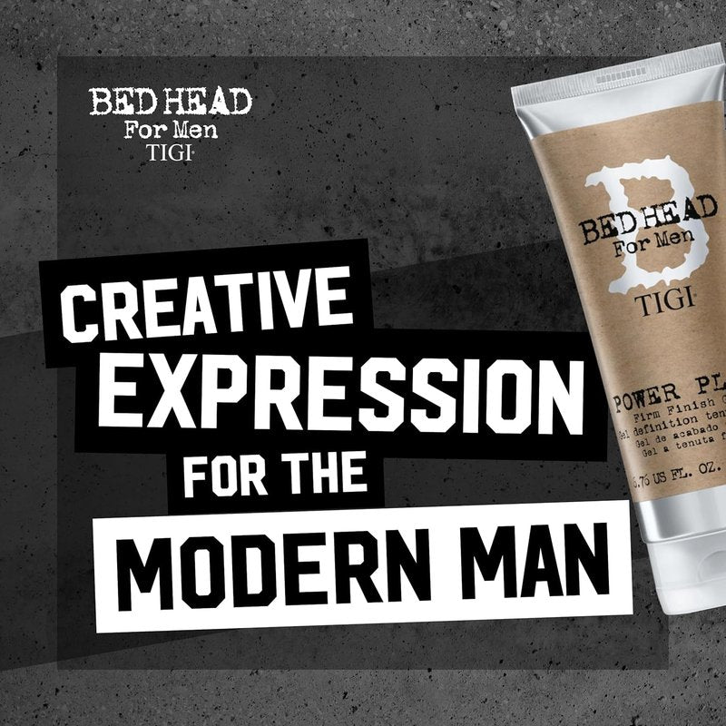 TIGI Bed Head Hair Gel for Men - Power Play 2-Pack | Firm Finish, Anti-Humidity, Frizz Control, 6.76 Oz Each