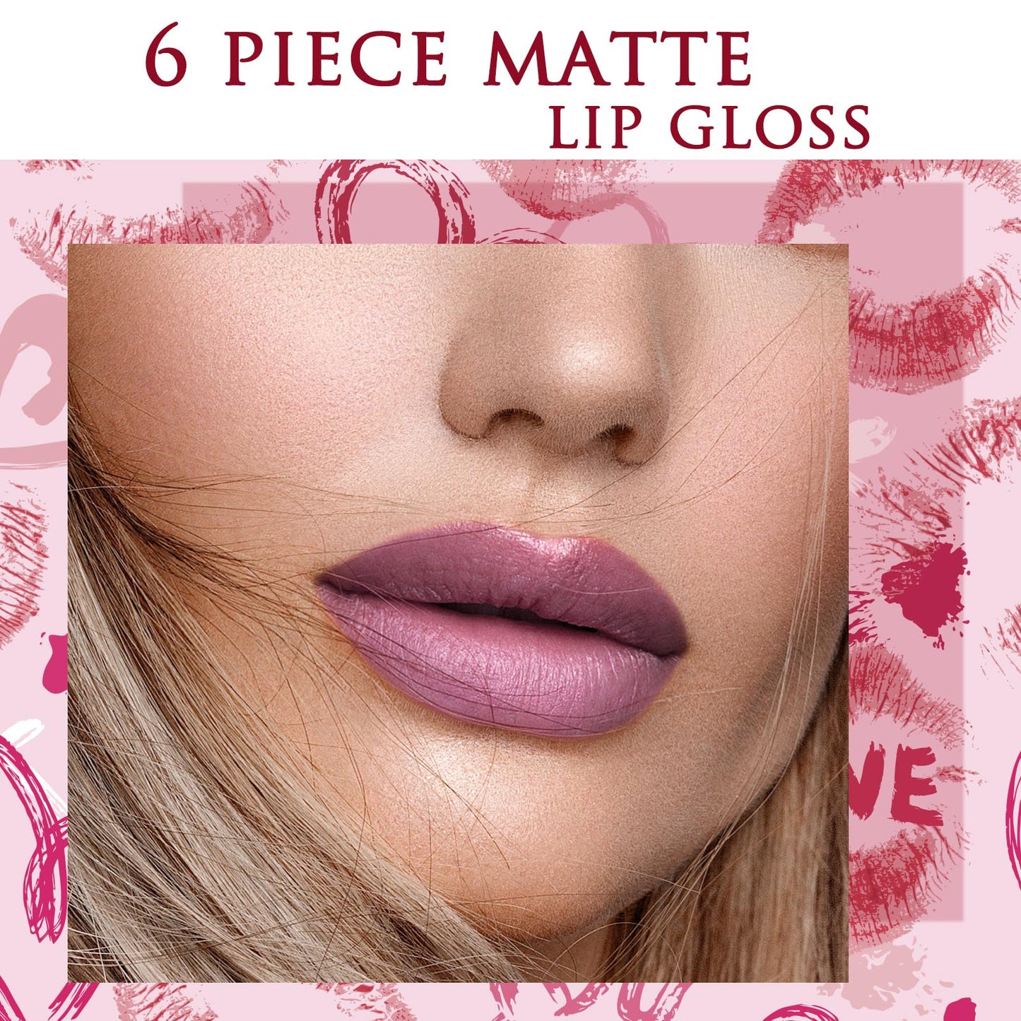 pomcral 6 Color Matte Lip gloss Sets Velvet Lip Glaze Moisturizing Waterproof Nude Lipgloss Tint Long Lasting Lipgloss Liquid Lipstick Kit