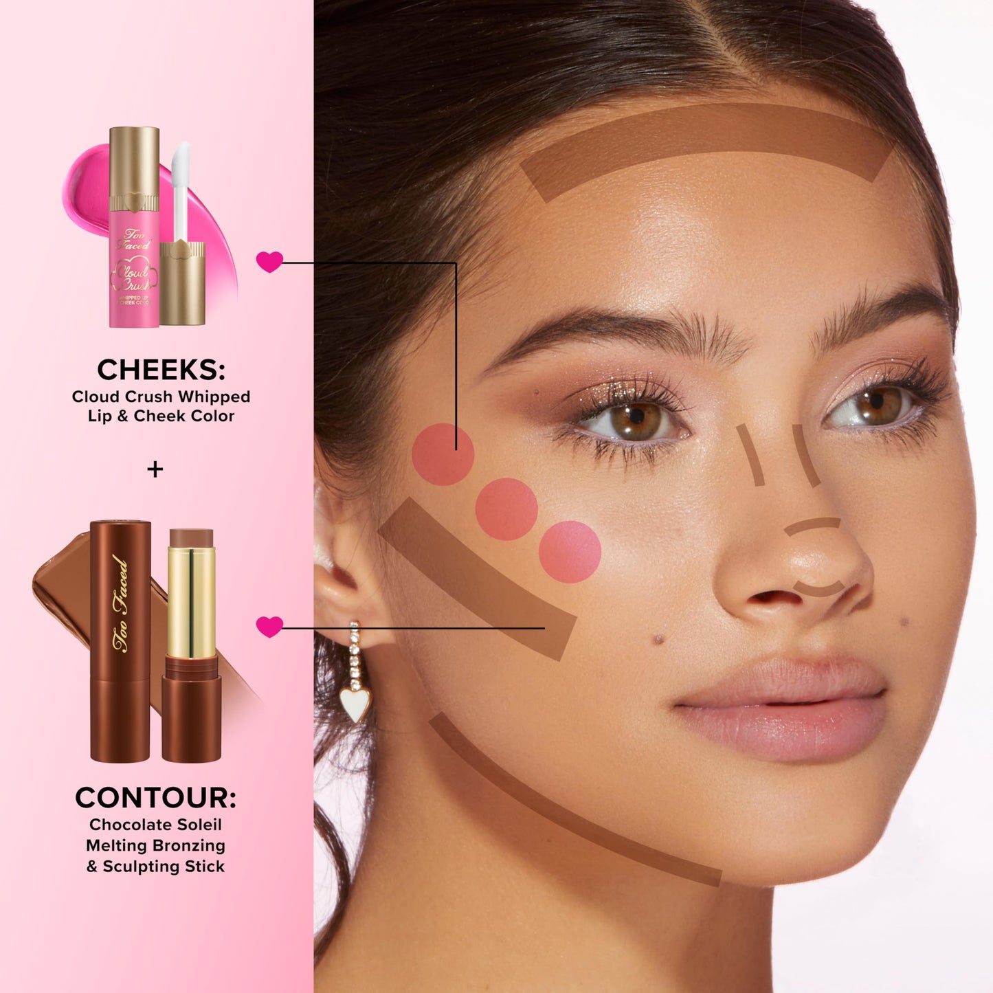 Too Faced Chocolate Soleil Melting Bronzing & Sculpting Stick | Multi-Use, Contour + Cream Bronzer Stick | Lightweight, Satin-Finish with Buildable Coverage, 0.28 Ounce, Chocolate Mocha