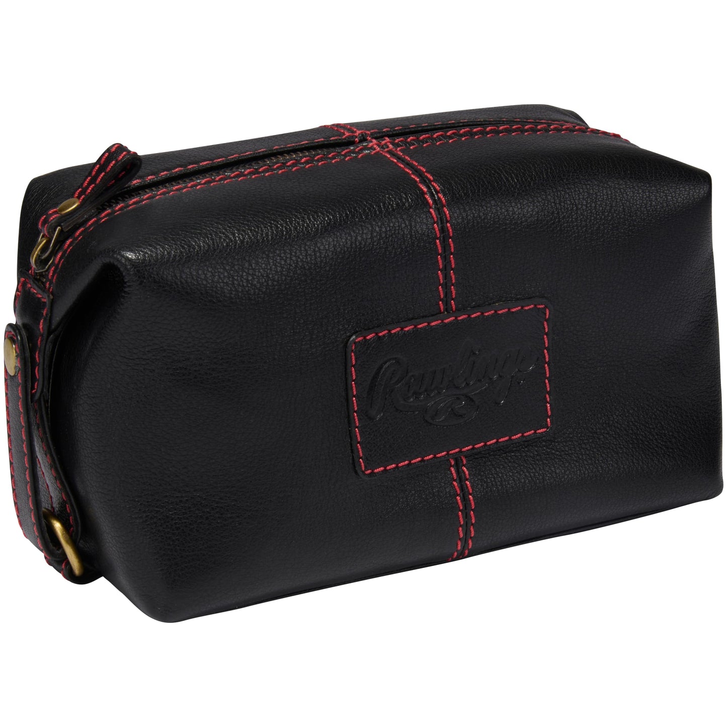Rawlings | Wild Card Collection | Leather Travel Kit Toiletry Bag | Black | 8" W x 4.75" H x 4" D