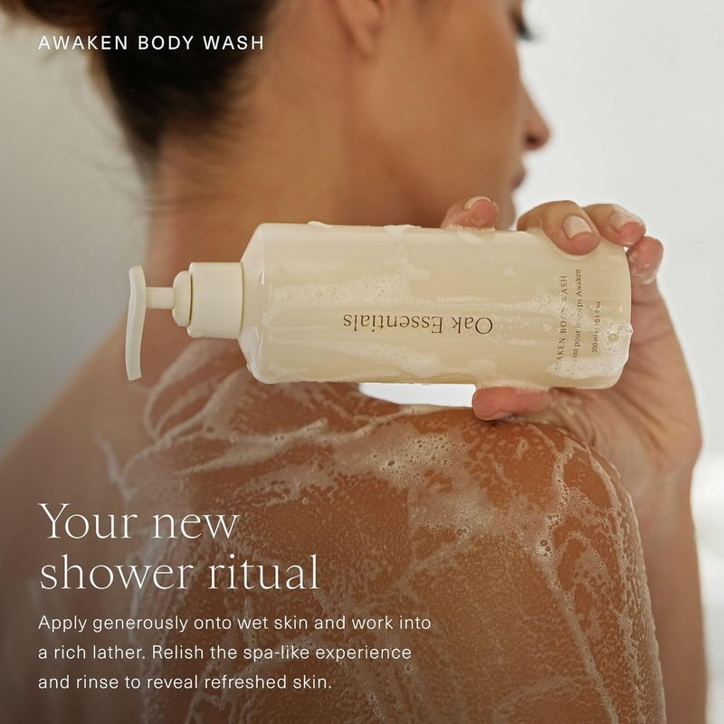 Awaken Body Wash - Luxury Hydrating Shower Gel with Lavender & Cedarwood Oil | 10.1 Fl Oz for Dry Skin