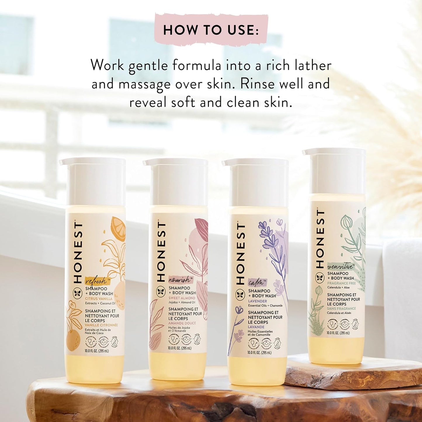 The Honest Company 2-in-1 Baby Shampoo & Body Wash - Gentle, Tear-Free, Naturally Derived | 10 fl oz