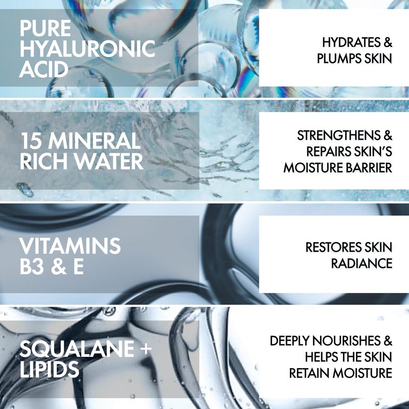 VICHY Mineral 89 Rich Cream, 100H Moisture Boosting Cream, Hydrating Face Moisturizer with Hyaluronic Acid, Niacinamide and Lipids, Daily Face Moisturizeer with Rich Texture for Dry Skin